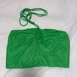 Zara green cinched tank